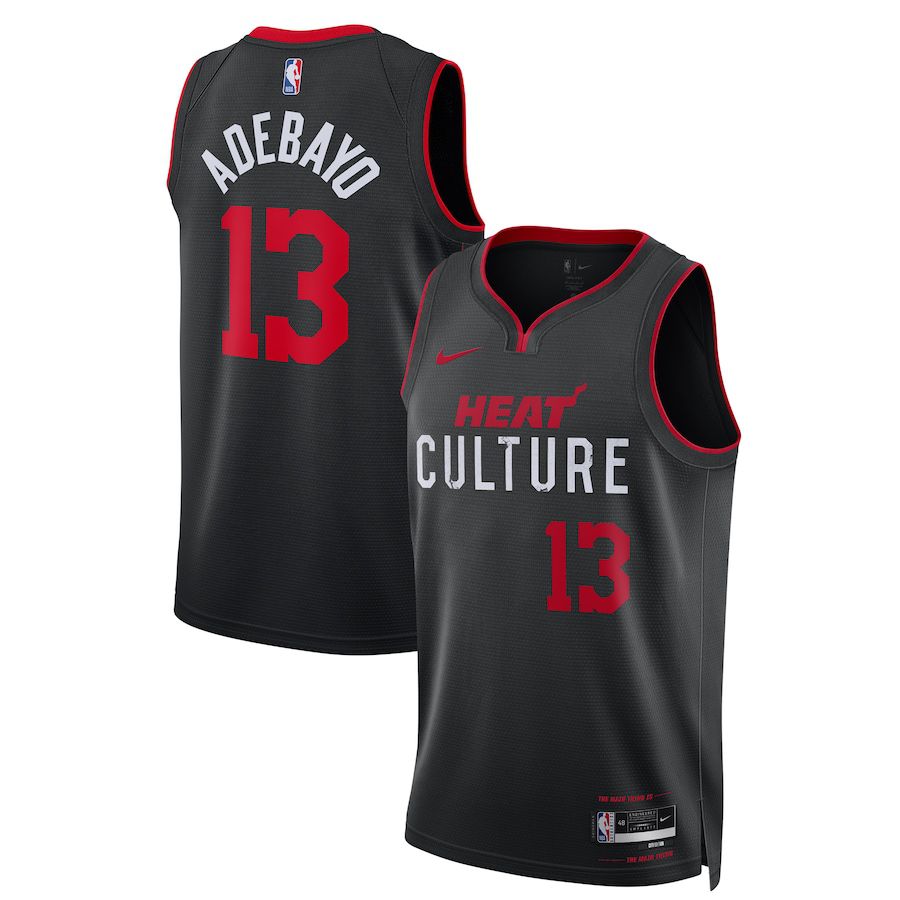 Men Miami Heat 13 Bam Adebayo Nike Black City Edition 2023-24 Swingman NBA Jersey